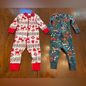 Hanna Andersson Christmas Zip Sleeper Bundle size 12-18 months